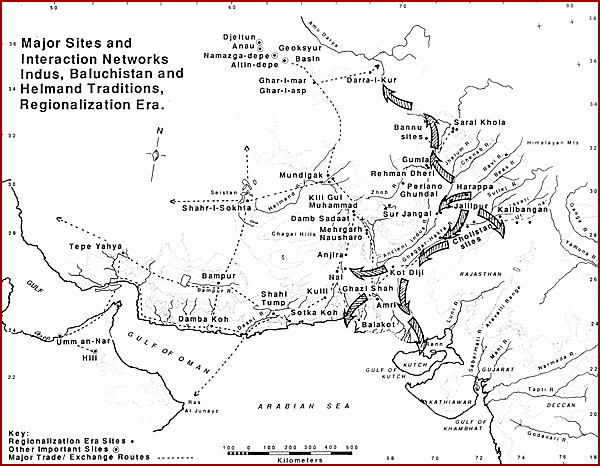 Important Geographical Regions and Sites of the Indus Valley Tradition