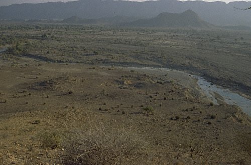 View from the fortification over the central part of the site