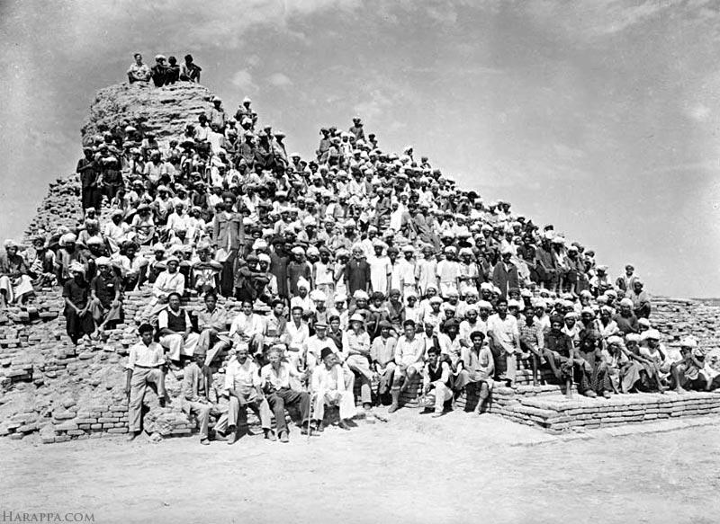 Mohenjo-daro 1950 Excavation Team with Sir Mortimer Wheeler