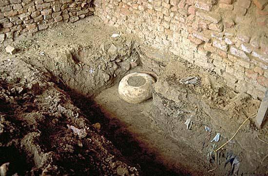 This Harappa phase ringstone was originally found many years ago while local residents were digging a well in Harappa town. After some time it ended up at a house in Harappa town where it eventually became buried in the courtyard. It was located by HARP through information supplied by local residents and was given to the Harappa Museum by the Harappa resident who had it in his courtyard.