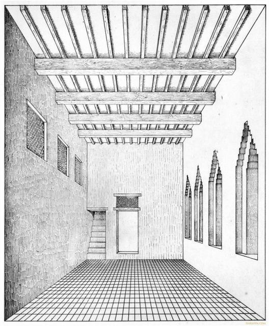 Representation of the building's interior.