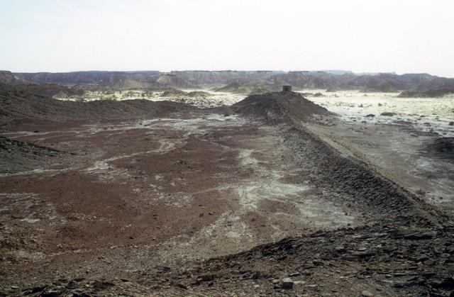 Looking south from the northern wall. The building in the distance is of recent origin.