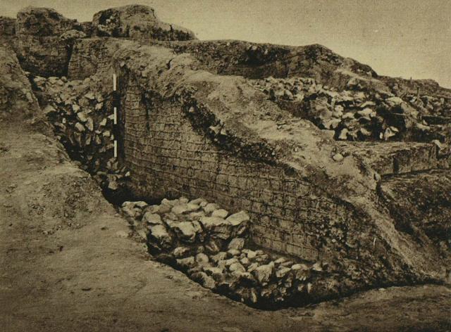 The stone foundations of the pre-Indus Valley civilisation citadel in the lower levels of Kot Diji
