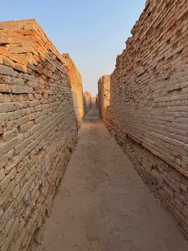 Low lane Mohenjo-daro at Sunset