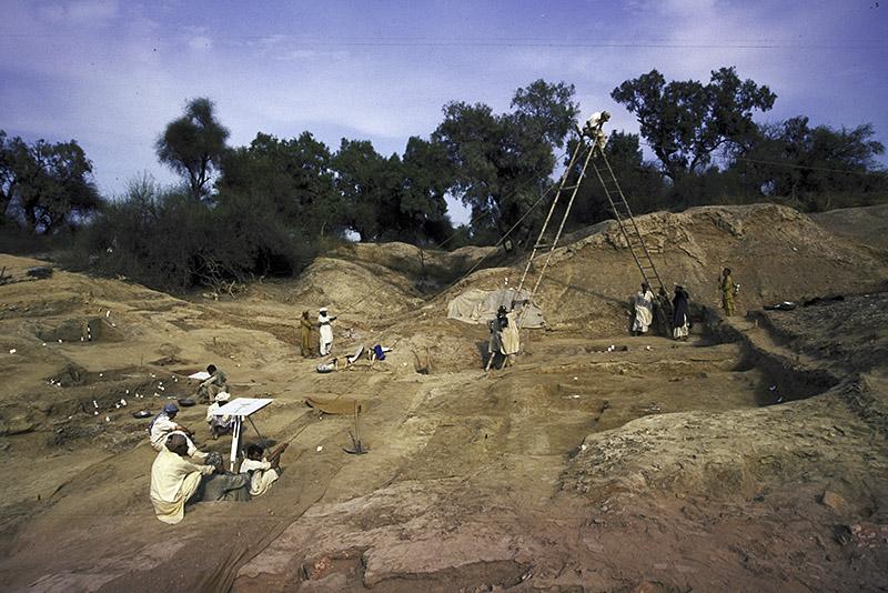 Richard Meadow photographing at Harappa