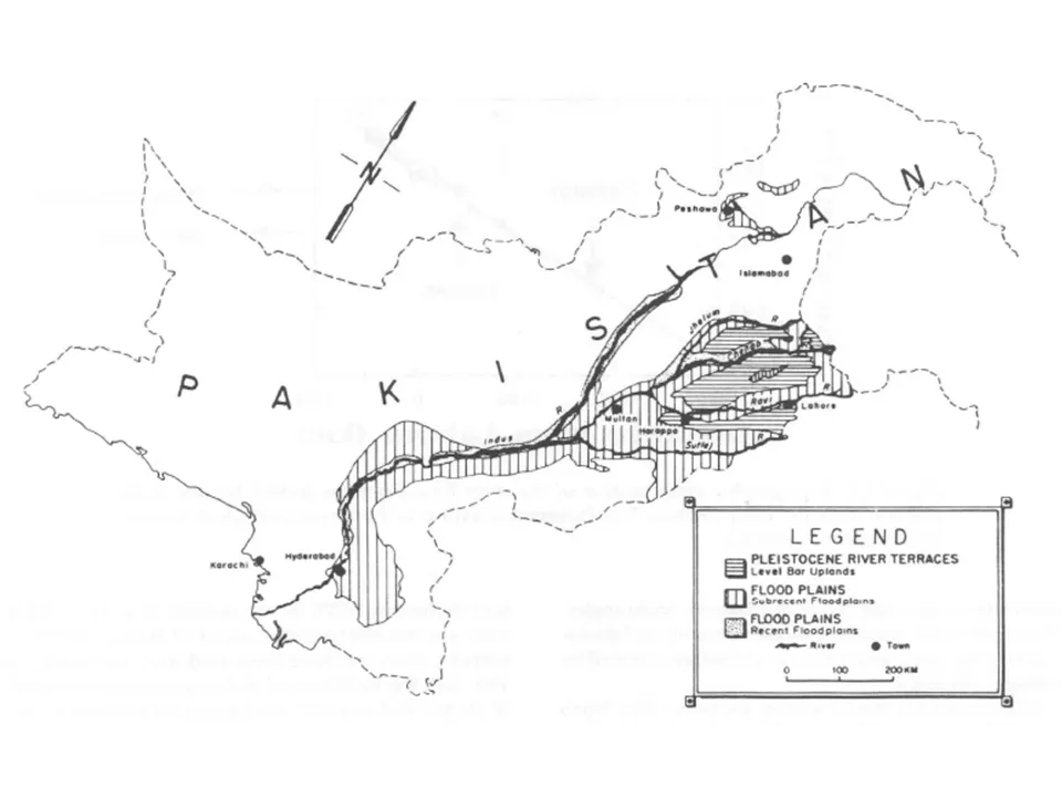 Map of flood zones in Pakistan 