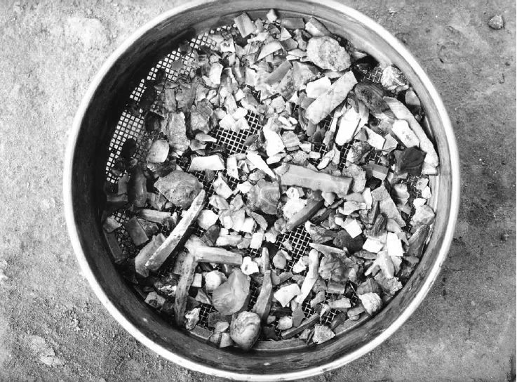 Stone debitage and tools from Mohenjo-daro