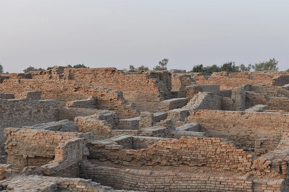 A view of DK-G South, facing north-west, from December 2023, highlighting the complexity of the standing architecture at Mohenjo-daro (photograph by Adam S. Green).