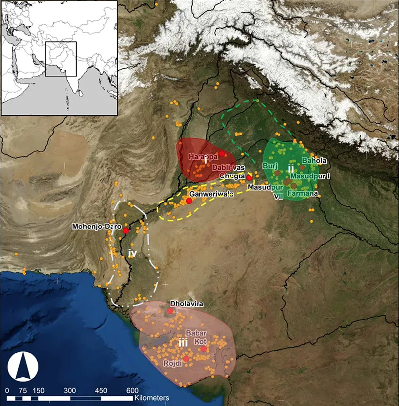 Hypothetical areas within the Indus zone
