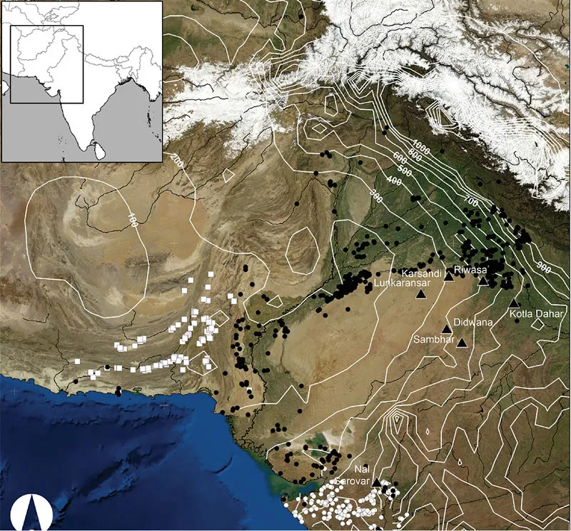 Indus region with climates