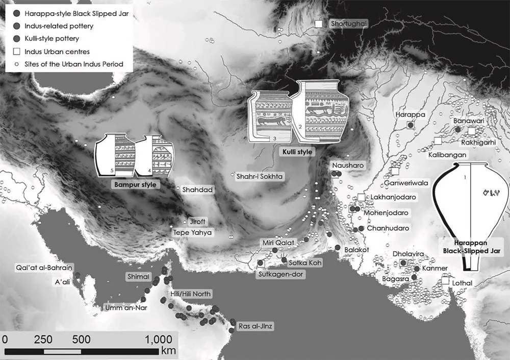 Distribution of Indus-related pottery in the Indus region
