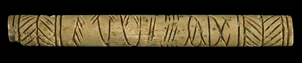 MD-412 Incised ivory rod discovered in Mohenjo-daro in 1964-65.