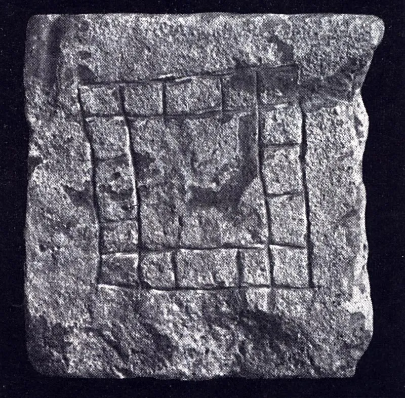 Brick tablet possibly used as gameboard from Lothal