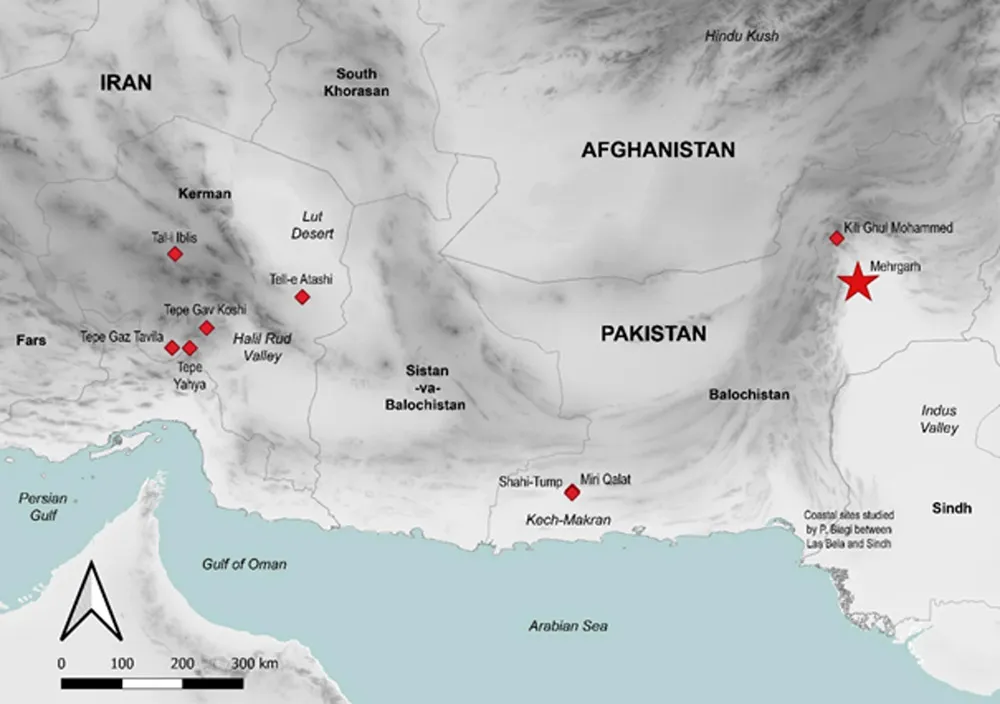 Map with location of Mehrgarh
