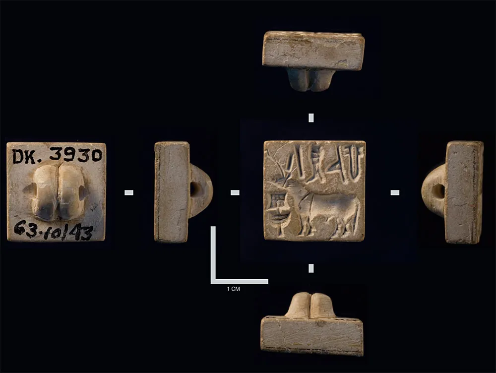 Photograph of an Indus seal from each side