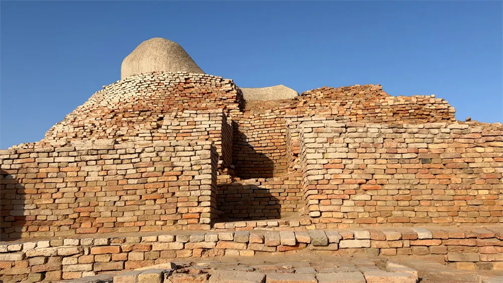 Steps leading up to stupa