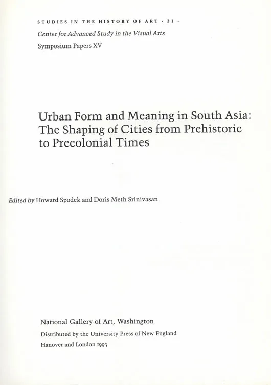 Urban Form and Meaning in South Asia by 