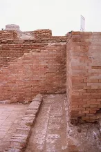 Mohenjo-daro, Lower ledge inside the Great Bath, SD Area, southern edge, looking east