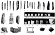 Indus Household objects. Flint Implements, Weights