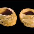 Two magnificent wide shell bangles, each made from a single conch shell (Turbinella pyrum) found at Harappa.