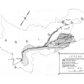 Map of flood zones in Pakistan 