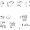 A series of Harappan figurines and tokens