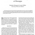 Front page of article "Urban Palaeoethnobotany at Harappa"  