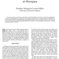 Front page of article "Urban Palaeoethnobotany at Harappa"  