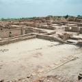 Mohenjo-daro, HR area, large courtyard (room 70) with blocked drain in the background