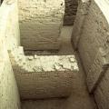 Mohenjo-daro, Looking down inside two rooms, DK-G area, near chief's house